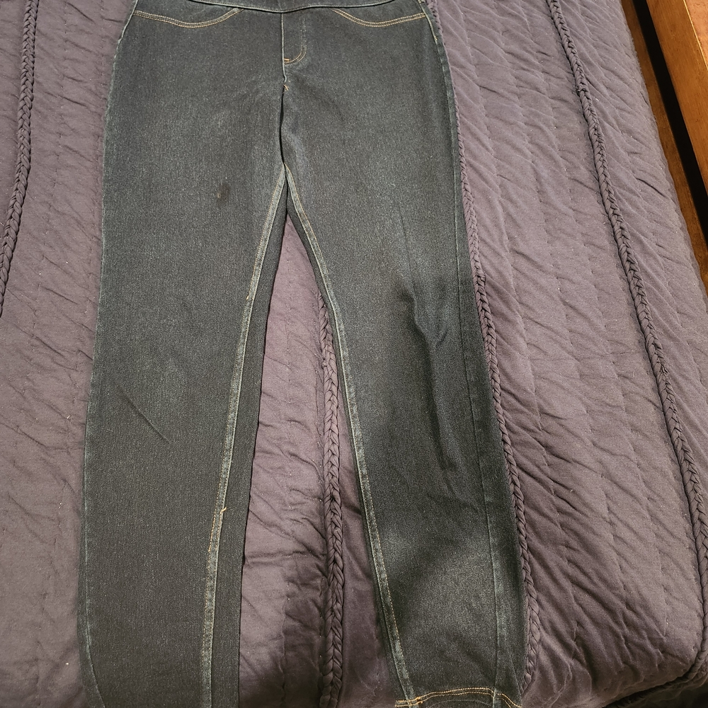 HUE Women's Dark Blue Skinny Jeggings